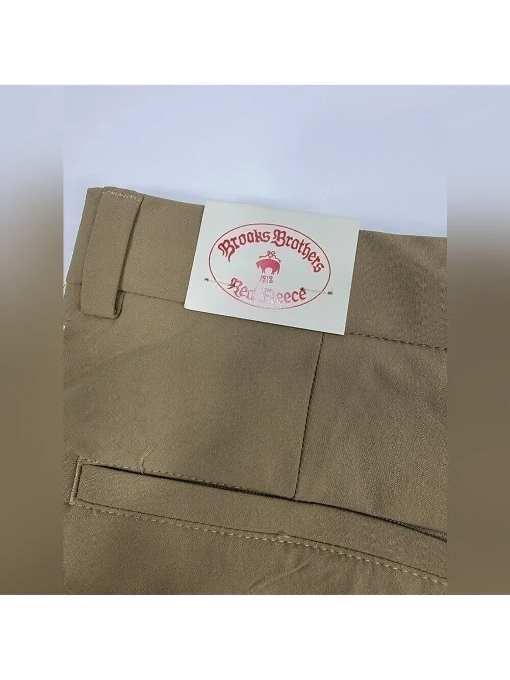 NEW Brooks Brothers Red Fleece Tan Casual Performance Shorts Flat Mens 31 NWT